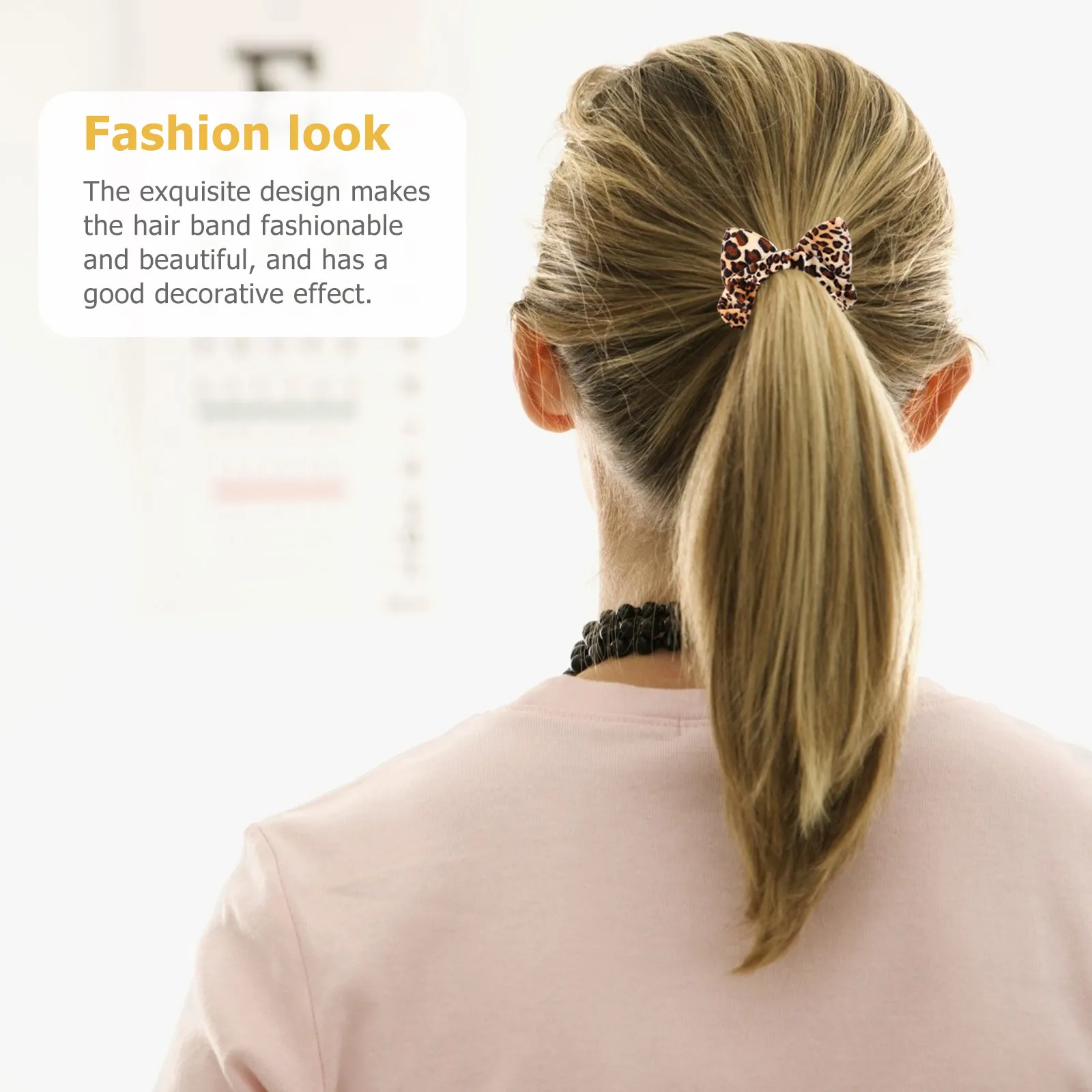 6Pcs Leopard Hair Ties Elastic Ponytail Holders Soft Comfortable Scrunchies Womens Hair Accessories Leopard Scrunchie