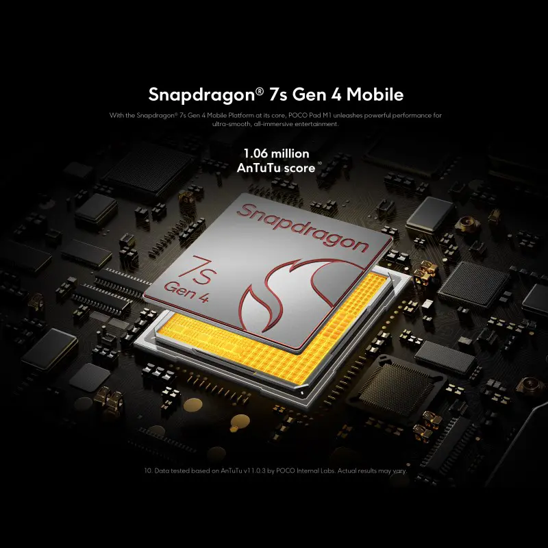 جهاز لوحي POCO Pad M1 نسخة عالمية، معالج Snapdragone 7s Gen 4، كاميرا 8 ميجابكسل، معدل تحديث 120 هرتز، شاشة 12.1 بوصة بدقة 2.5K، شحن سريع 33 واط - 5