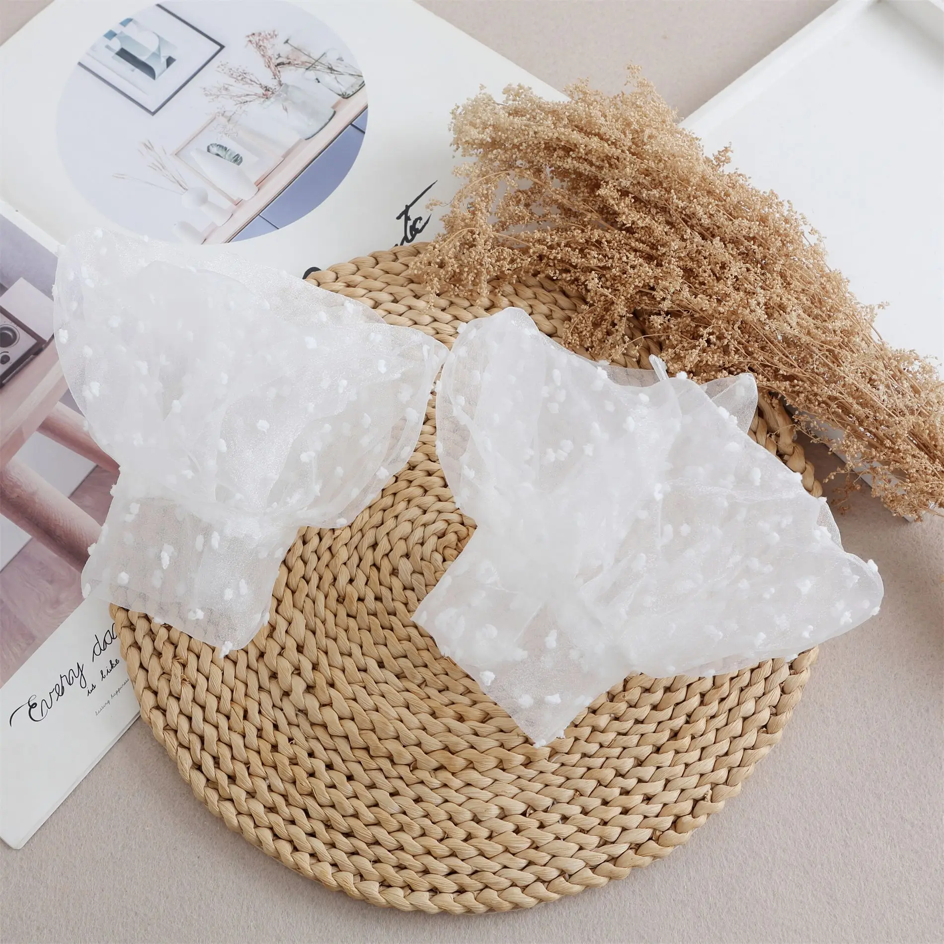 1 زوج انفصال الأصفاد شبكة وهمية متوهج الأكمام طبقة مزدوجة مطوي Ruched كاذبة الأصفاد سترة بلوزة تدفئة المعصم للنساء #5