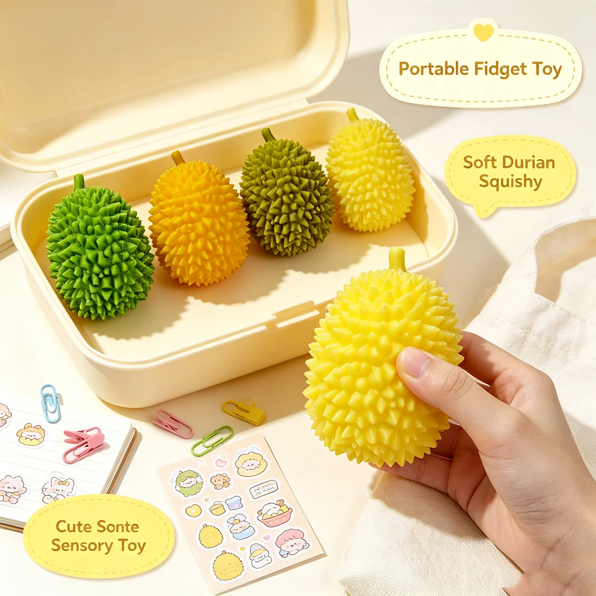 Art Craft Display - 1 adet sevimli simülasyon durian yumuşacık