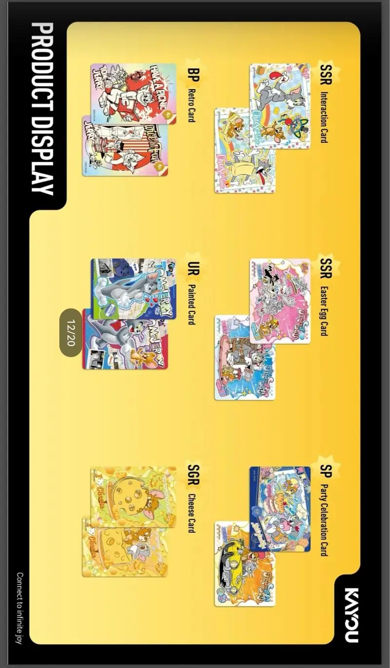 KAYOU Official Tom and Jerry Happy Enemies Collection Card Multifarious Edition 1 SEA Version Original Anime Trading Cards Box