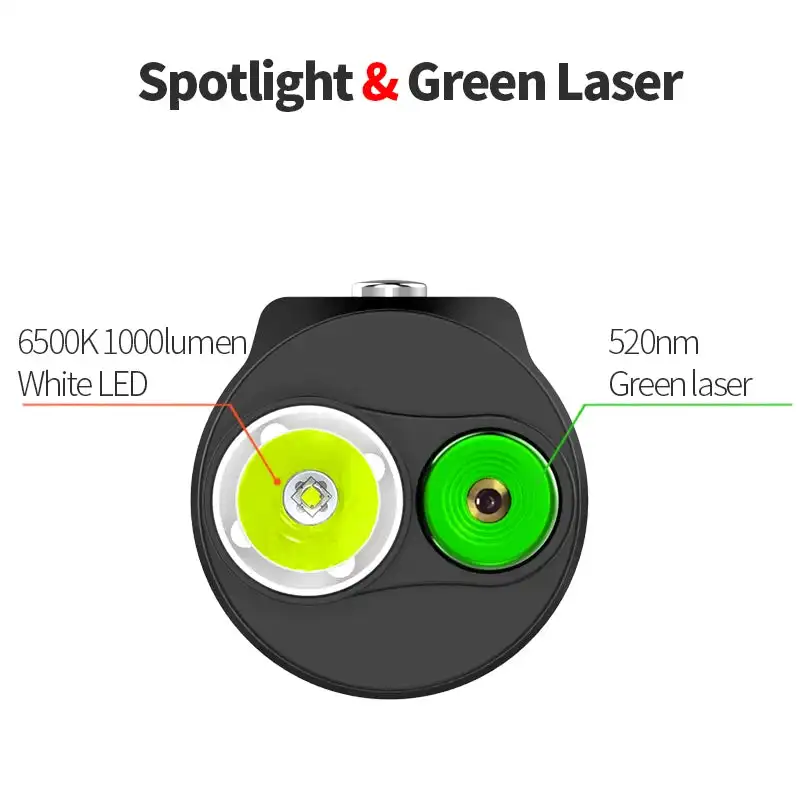 ARCHON-feixe verde Mergulho Lanternas a laser, J2, Projectores 1000lm
