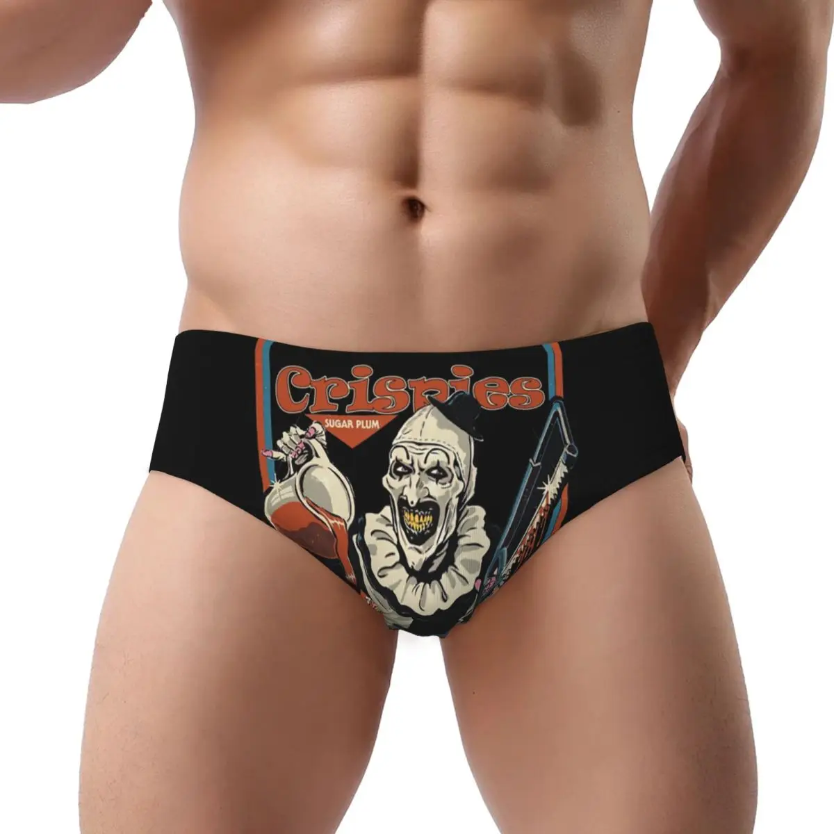 Custom Art Crispies Terrifiers Halloween Brief Panties Womens Comfort Stretch Underwear
