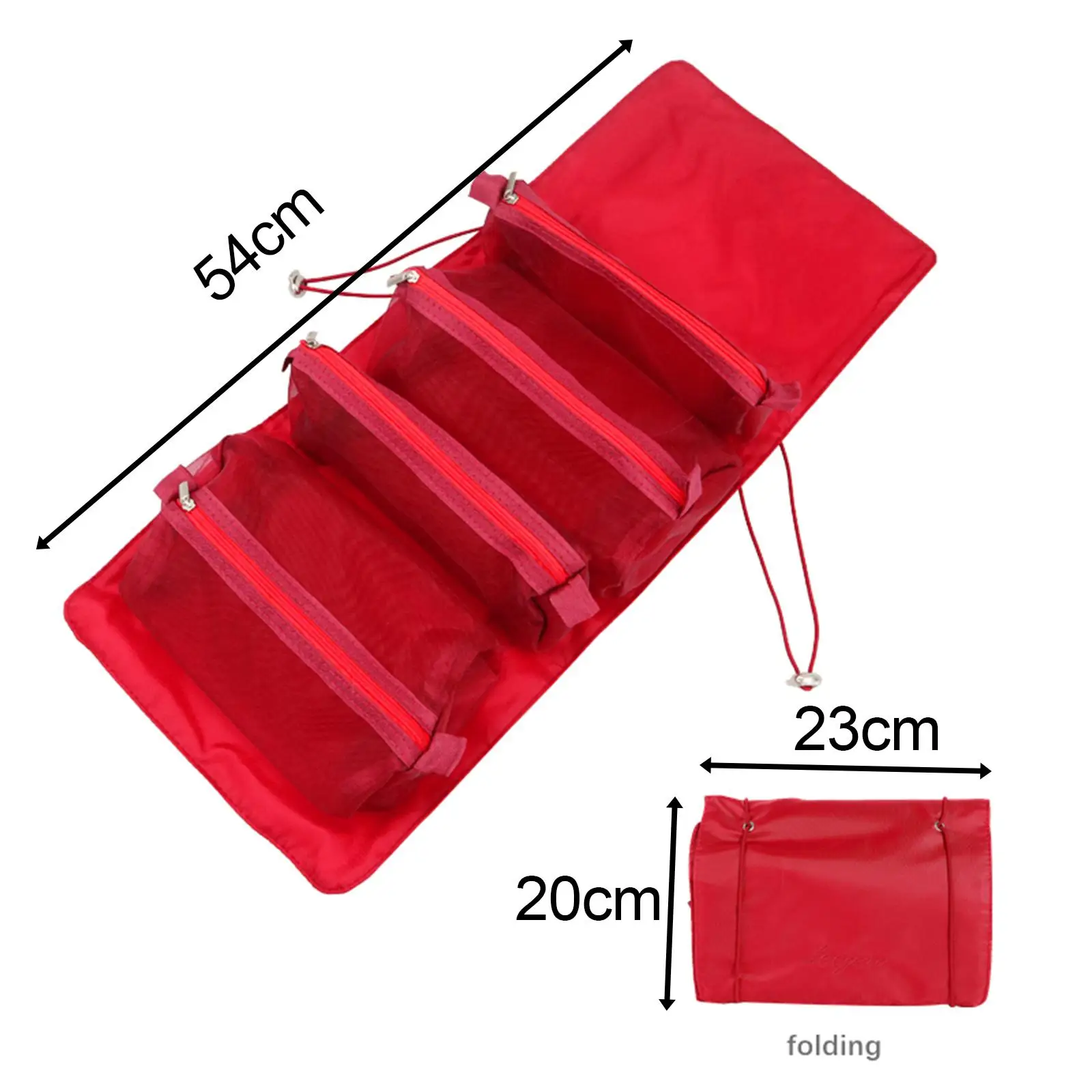 حقيبة مكياج قابلة للفصل مقاومة للماء ومنظم أدوات الزينة وحقيبة تخزين مستحضرات التجميل مع سحاب للمنزل والسفر #4