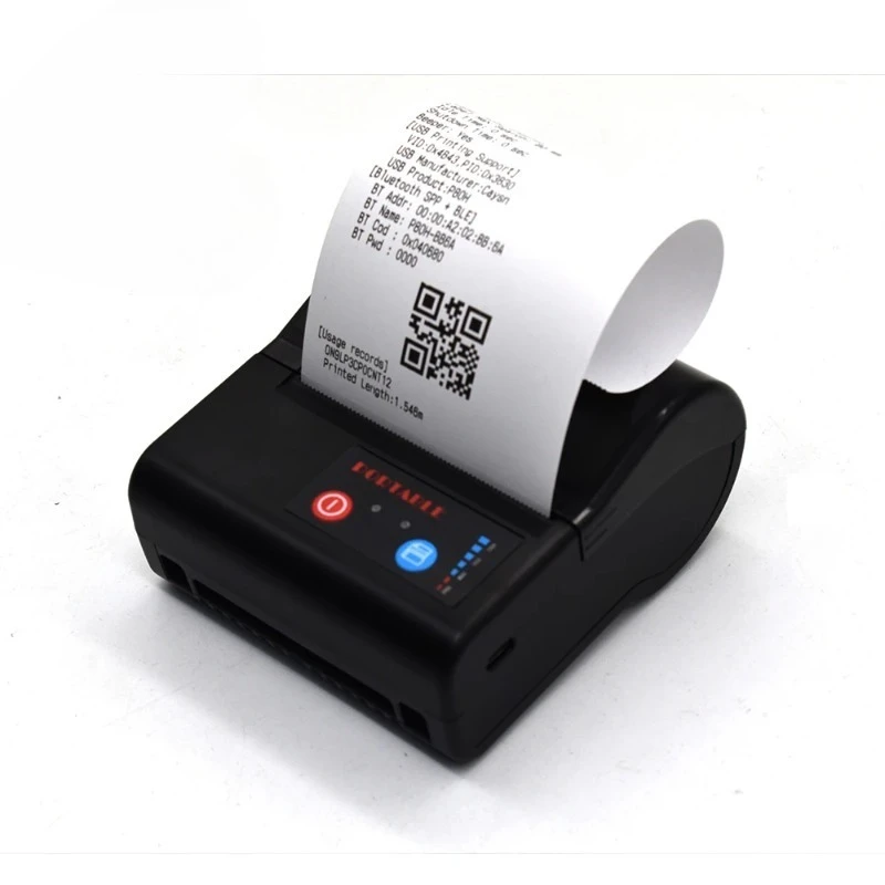 طابعة صغيرة محمولة 80 مم 3 بوصة استلام حراري لحزام بطارية جيب الهاتف المحمول اختياري