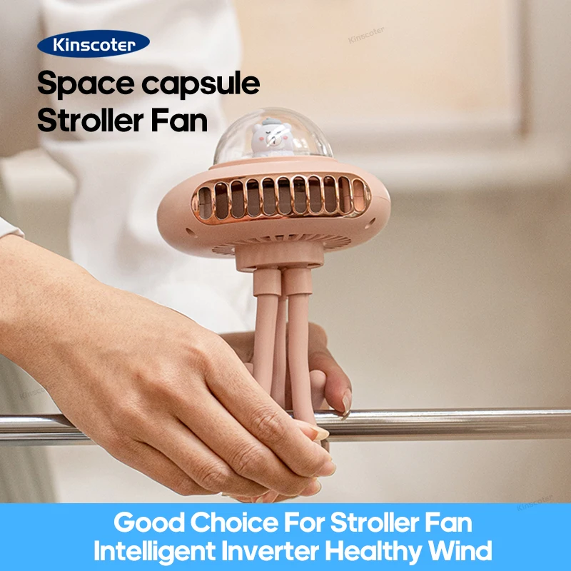 

New Stroller Fan Rechargeable Portable Folding Electric Fan 2000mAh 12 hours use Desktop Handheld Clip Fan Ventilator Cooler