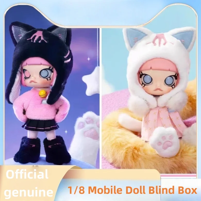 

Original New MOLLY Hide and Seek Cat Series 1/8 Mobile Anime figures Trendy Play Blind Box Desktop Ornament Girl Gift customized