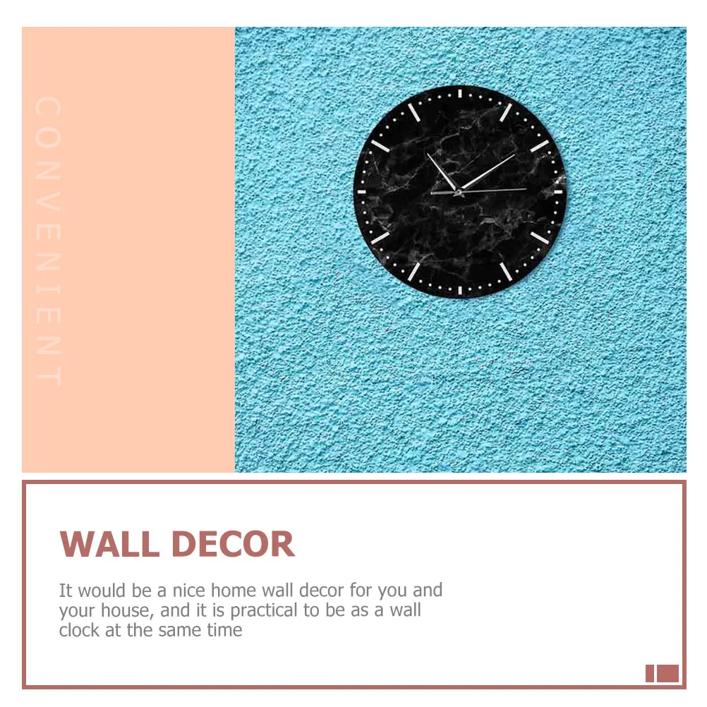 

Acrylic Wall Clock Marbling Design Chic Household Decor Practical Silent Mute Living Room Gift Wall Clock Housewarming Gift