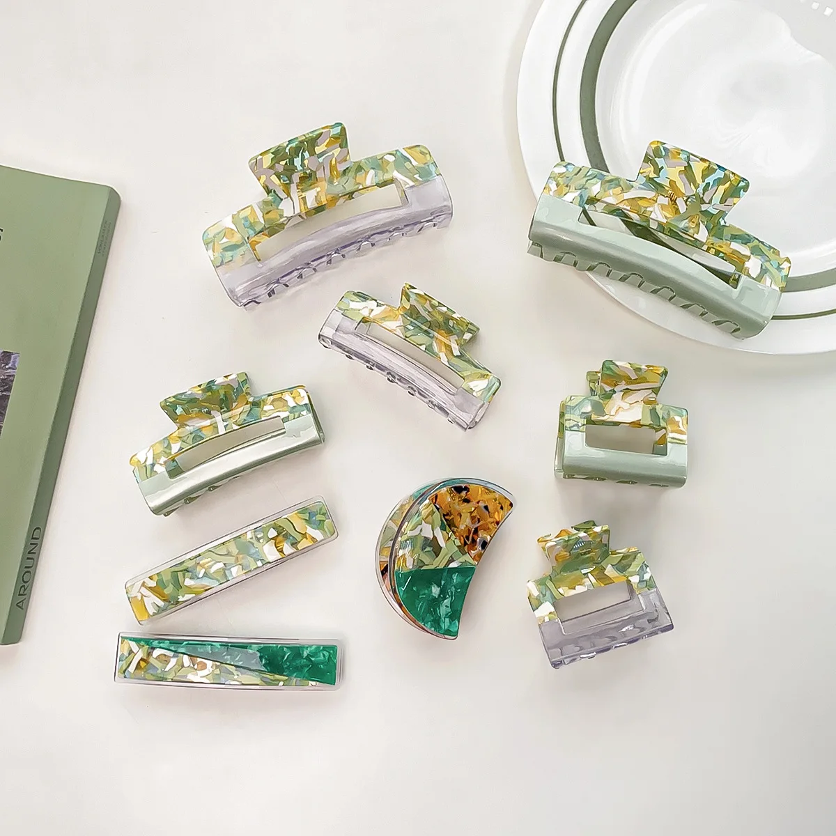 

Роскошный аксессуар для волос в Корейском стиле из ацетата с сочетанием цветов