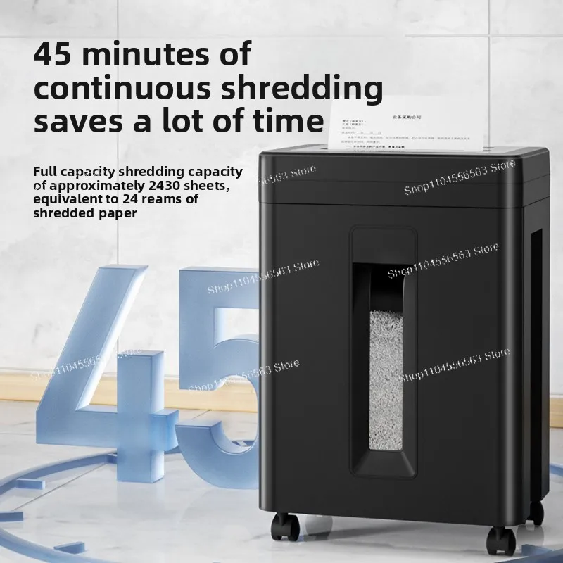 Commercial High-power Security Paper Shredder, Mini Portable Granulator for Office A4 Paper, CD & Card Shredding