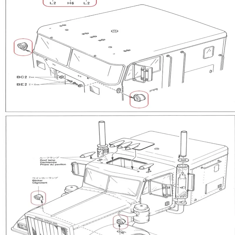 1/14 RC Truck Positie Licht Klaring Lamp LED Voor Tamiya 1/14 RC Tractor Truck King Hauler Globe Liner Onderdelen accessoires
