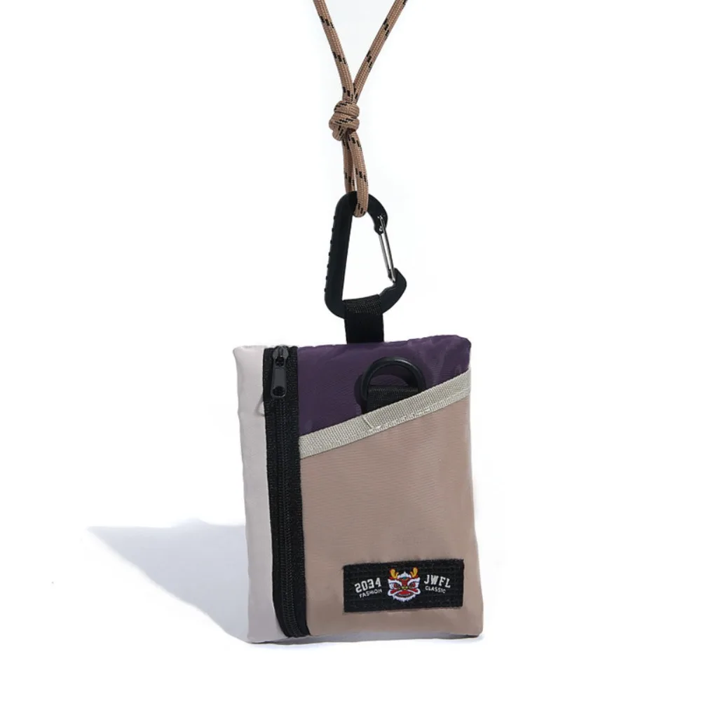 Tooling Style Coin Purse Wallet with Lanyard Pouch Money Purse Bag Protective Case Cross Body Halter Earphone Bag