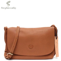 SC Women Soft Genuine Leather Shoulder Bags Vintage Flap Crossbody Sling Handbags Ladies Casual Cowhide Small Messenger Purses