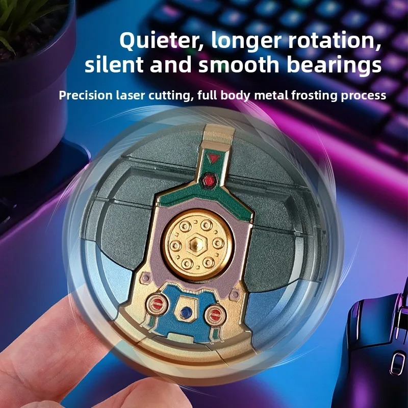 Popular fingertip gyro toy deformable robot finger rotation decompression boy boy educational toy