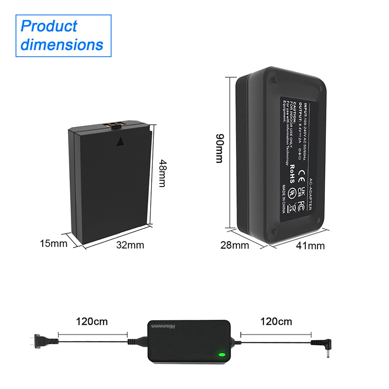 ACK-E10 AC Power Adapter LP-E10 Dummy Battery DR-E10 DC Coupler Kit for Canon Rebel T3 T5 T6 T7 1100D 1200D 1300D 1500D 2000D