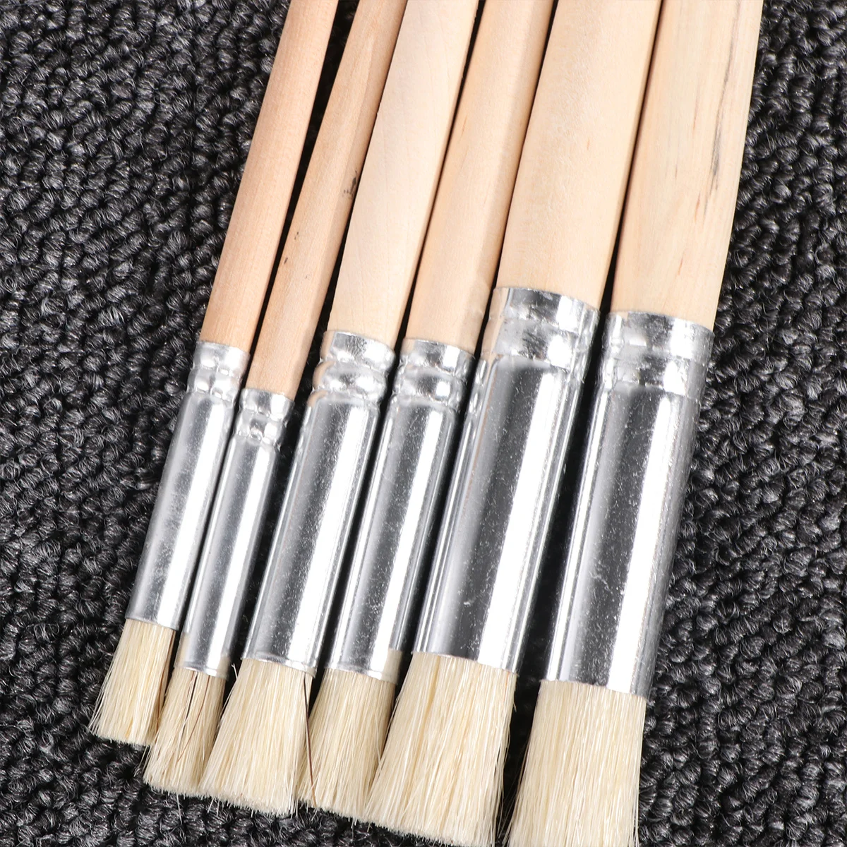 

6pcs Oil For Kids Diy Bristle Class Bristle Art Brush Set Craft Activities Log Painting Painting Art Drawing Pen Tools