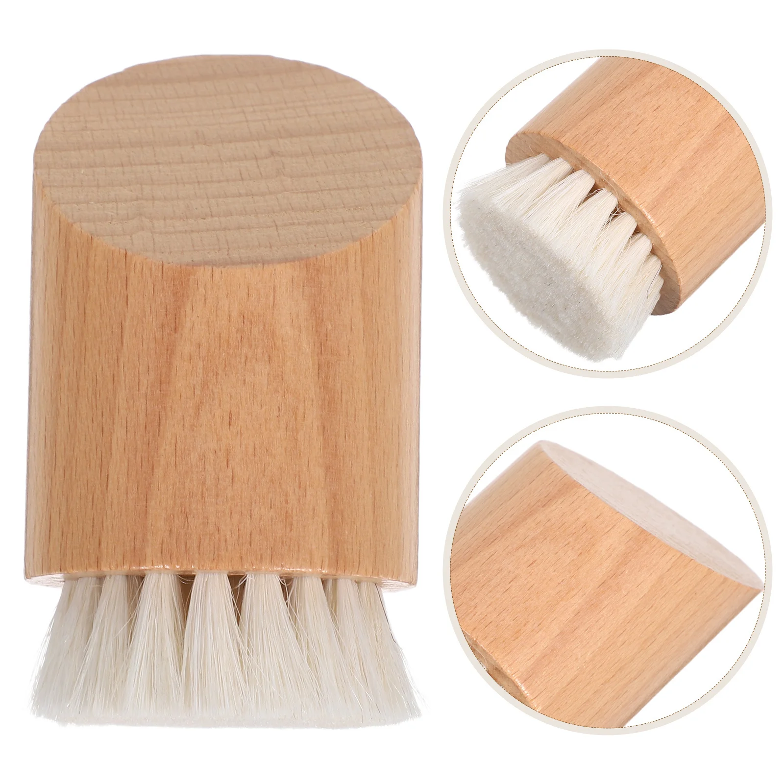 Gesichtsreinigungsbürste, natürlicher Holzgriff, Ziegenhaarborsten, sanftes Peeling, Tiefenreinigung der Poren, Entfernung von Mitessern, Reisen