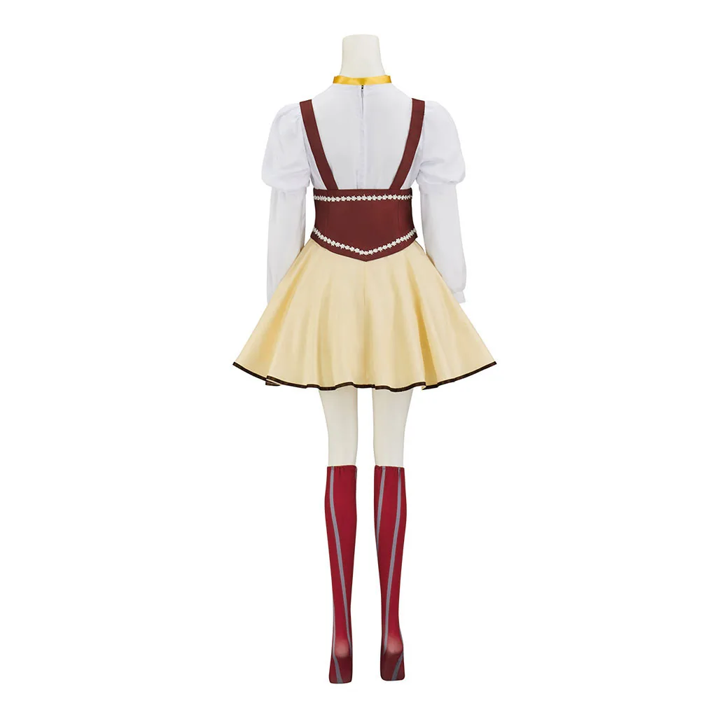 Anime Mami Tomoe Cosplay Costume Magical Girl Fantasia Fighting Uniform Dress Suit Halloween Carnival Party Lolita Ball Gown