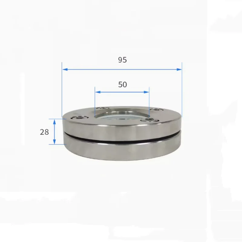 304 Stainless Steel Sight Glass Flange Glass Window Slight Cup Sanitary Pipe Observation Port DN32/DN50