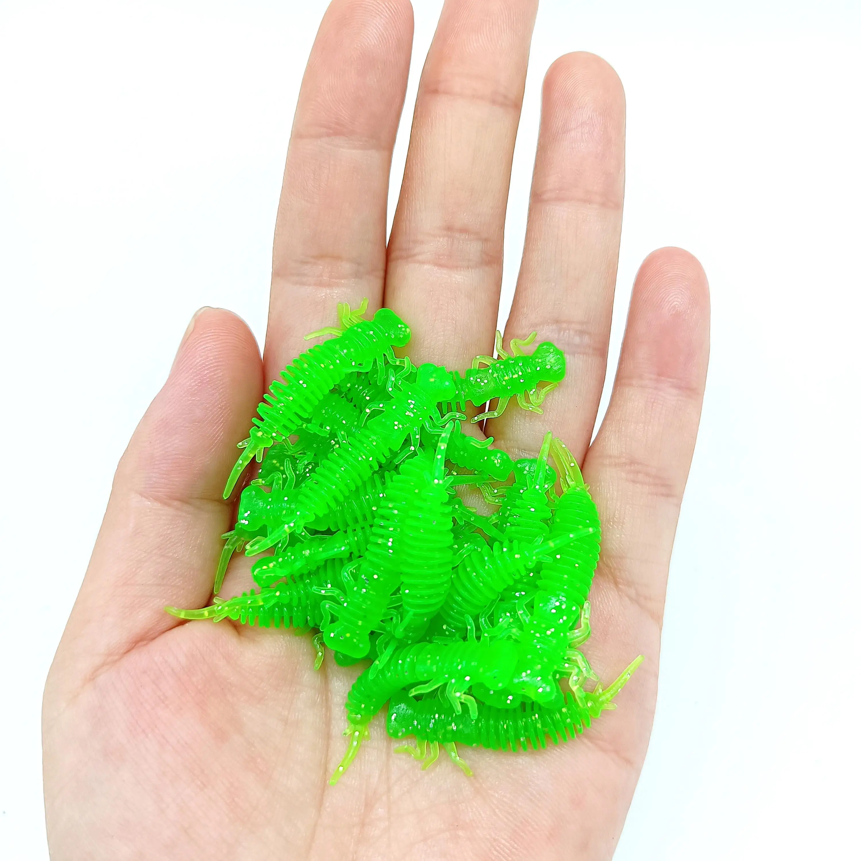 DUODUOYU 10PCS TPE Mini Weiche Angelköder 0,4g/40mm Künstliche Wurm Silikon Bass Jigging Köder Bionic Köder Libelle Larve – Detail 13