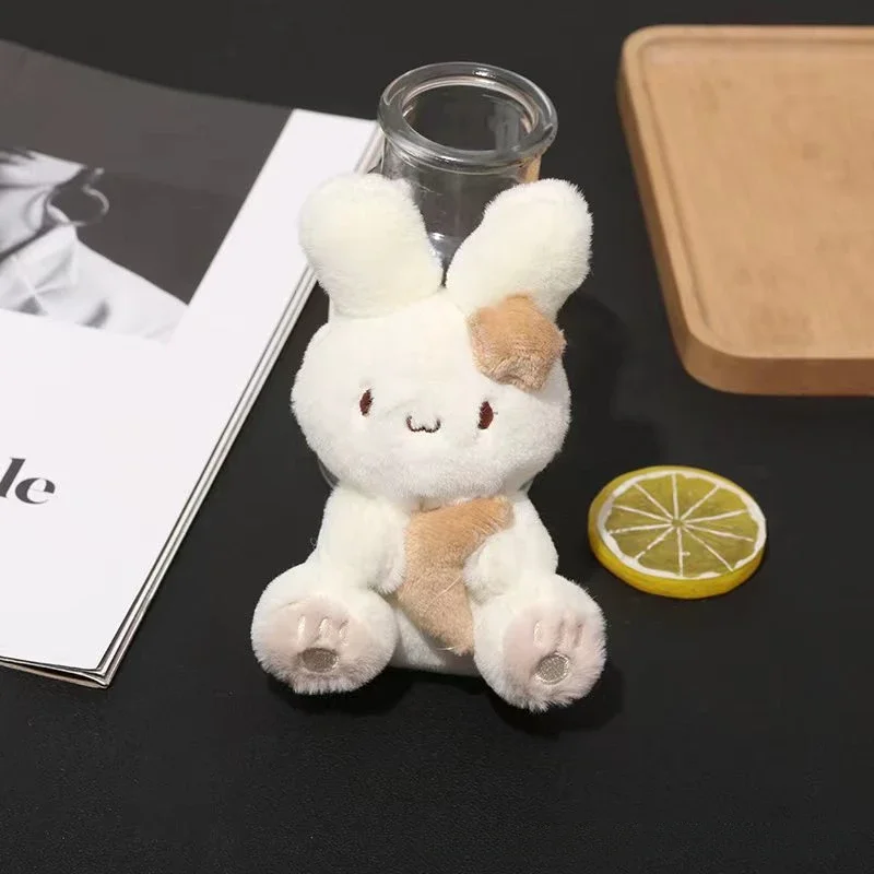 2024 Hot Style Cute Moon Rabbit 3 Colors Animals Soft Stuffed Plush Toys Hobbies Exquisite Kawaii Backpack Decoration Keychain