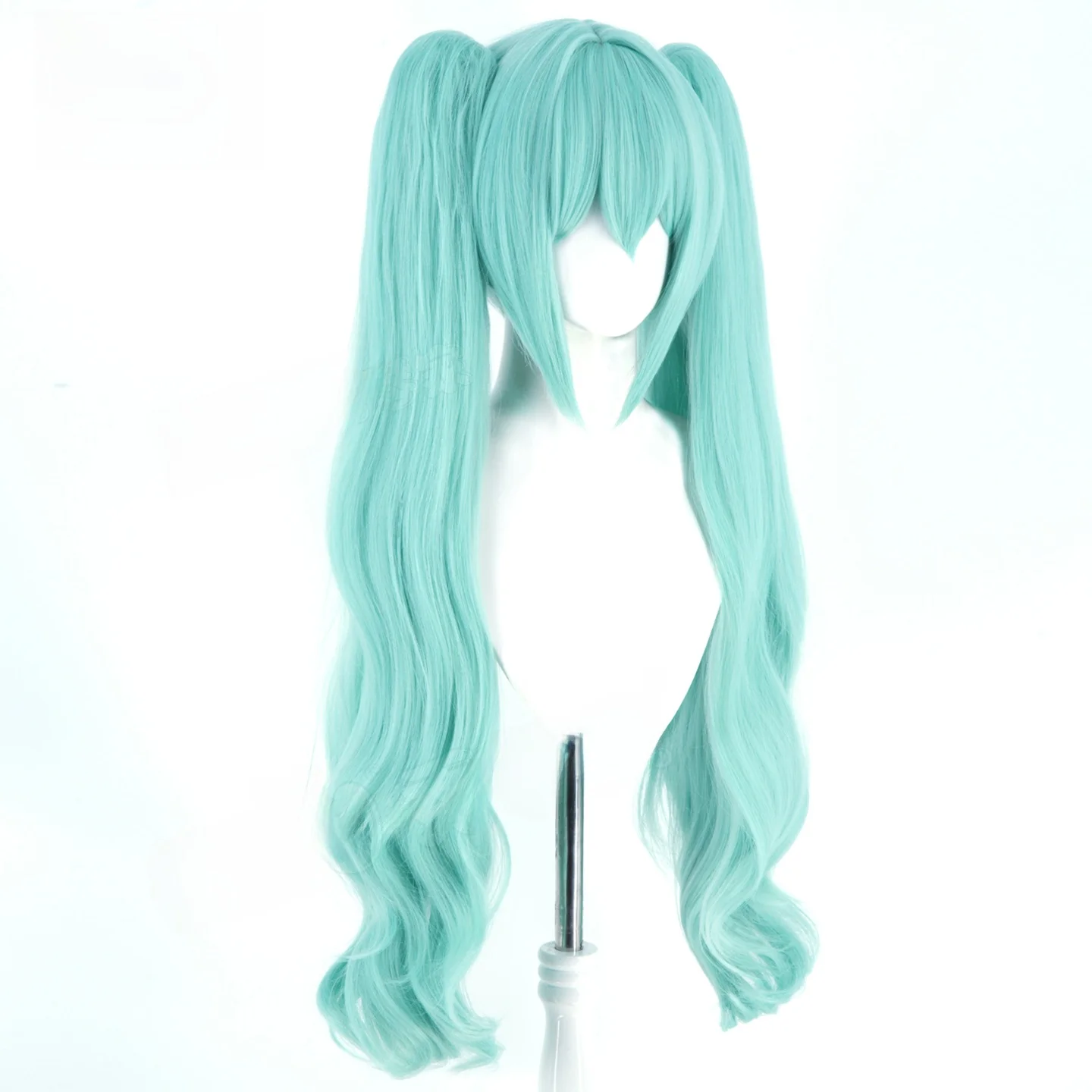 Miku Green Mixed Fluffy Long Curl Wig Water Color Series Cosplay Accessory Hair Extension XiuQinJia TangJiKeDe Linked