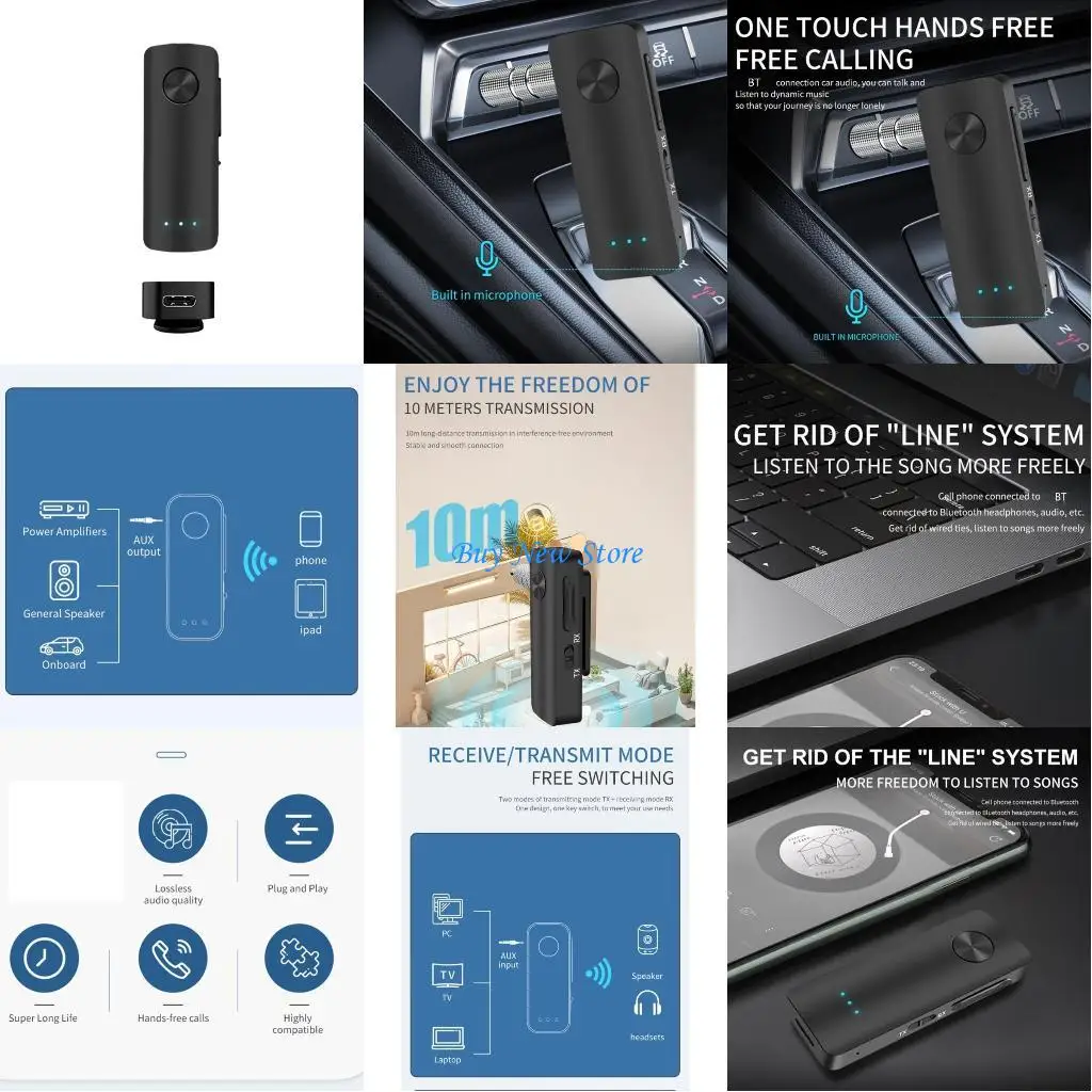 

20CE Bluetooth-compatible 5.3 USB Adapter Receiver Transmitter for PC Speaker