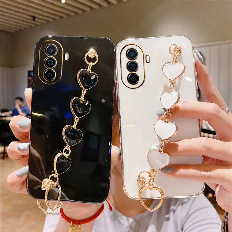 

Luxury Plating Love Bracelet Anti-fall Case for Huawei Nova Y70 Cases For Huawei nova Y70 Plus Sexy Cover Case NovaY70 MGA-LX9