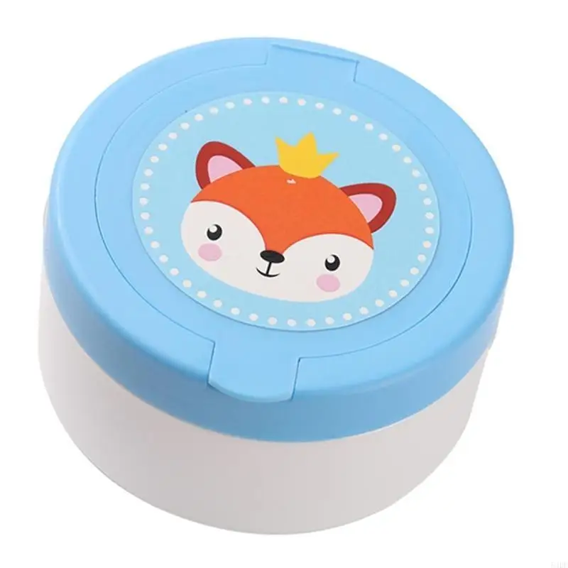 54DF حامل منتفخ البودرة مناسب للأطفال الصغار، صندوق آمن لبودرة الأطفال من أجل انتعاش ما بعد الاستحمام #2