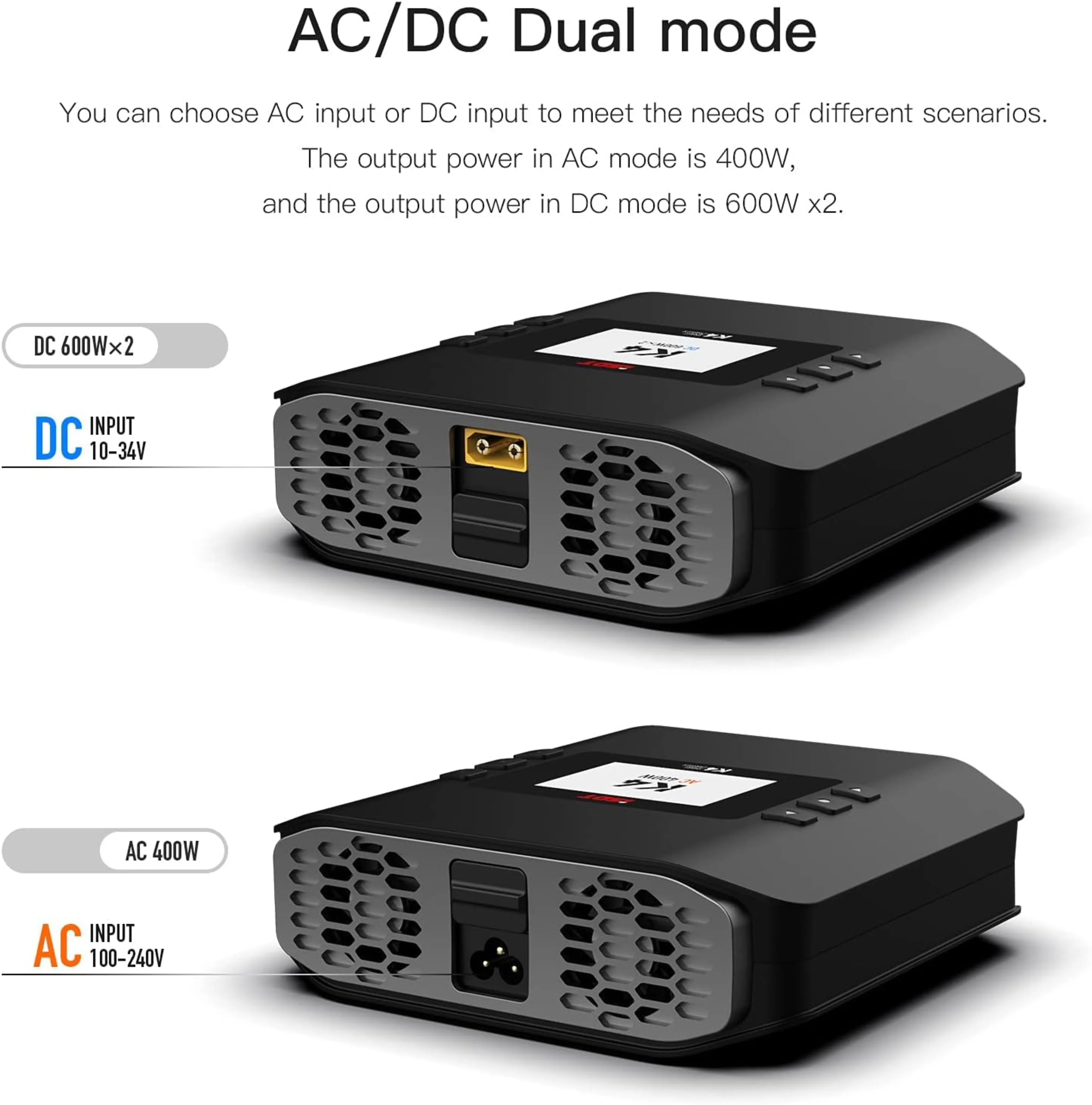 ISDT K4 400W AC 600W DC 30A Dual Channel Smart Battery Balance Charger Discharger 1-8S LiPo LiHV LiFe NiMH For RC FPV Drone Car