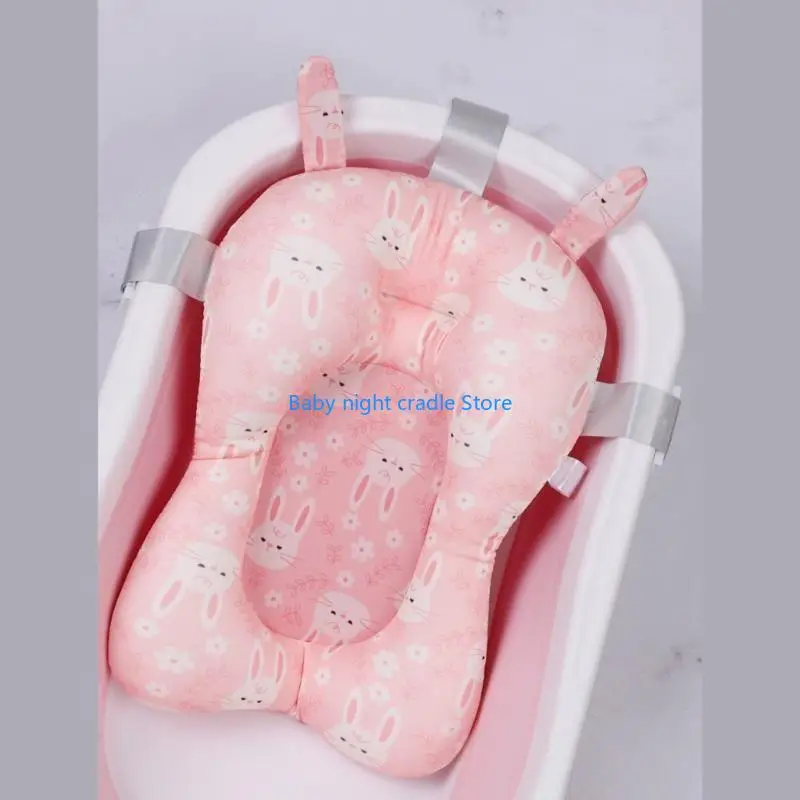 J2FF الكرتون الطفل حصيرة آمنة حوض الاستحمام وسادة الكرتون حوص استحمام للأطفال وسادة الدب أرنب نمط الرضع حمام حوض وسادة هدية #4