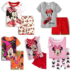 Hot Short sleeved Pajama and pajama suit Minnie Anniversary kids Sleepwear Cotton Nightwear Clothes Pajamas Sets Gift