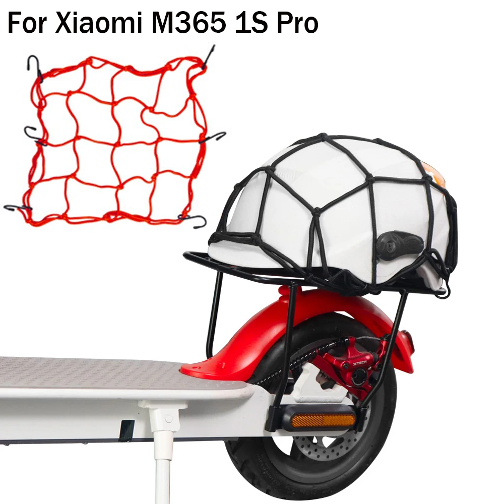 Motorcycle Electric Scooter Moped Dirt Bike 40*40CM Luggage Net 6 Hooks Hold Down Fuel Tank Network Helmet Mesh Bungee