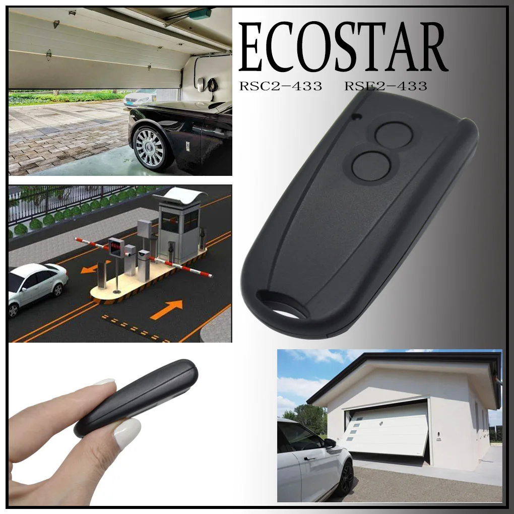 2 szt. HORMANN ECOSTAR RSC2 RSE2 433MHz pilot do bram garażowych Liftronic 500 700 800, nadajnik rolkowy 433.92MHz