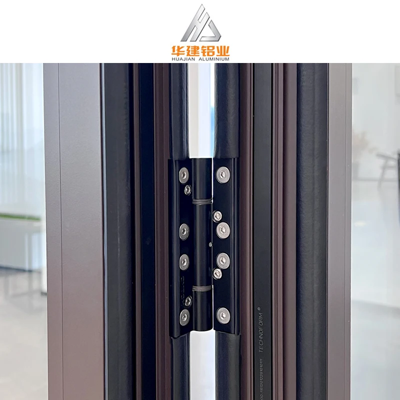 Energy Efficient Aluminum Alloy Windows and Doors With Big Glass Panel Customized Modern Design Aluminum Alloy House Doors