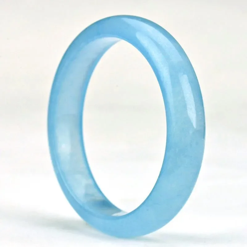 

Оптовая продажа, браслет с синими сокровищами высокого ледяного моря, модный круглый стержень из лазура, женский нефритовый браслет, небесно-голубой ледяной кварц, рок-нефрит