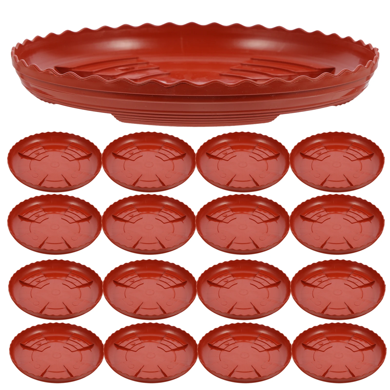 

20 Pcs Plant Pot Saucers Premium Plastic No Holes Drainage Trays for Flowerpot Planter Plates Catch Water