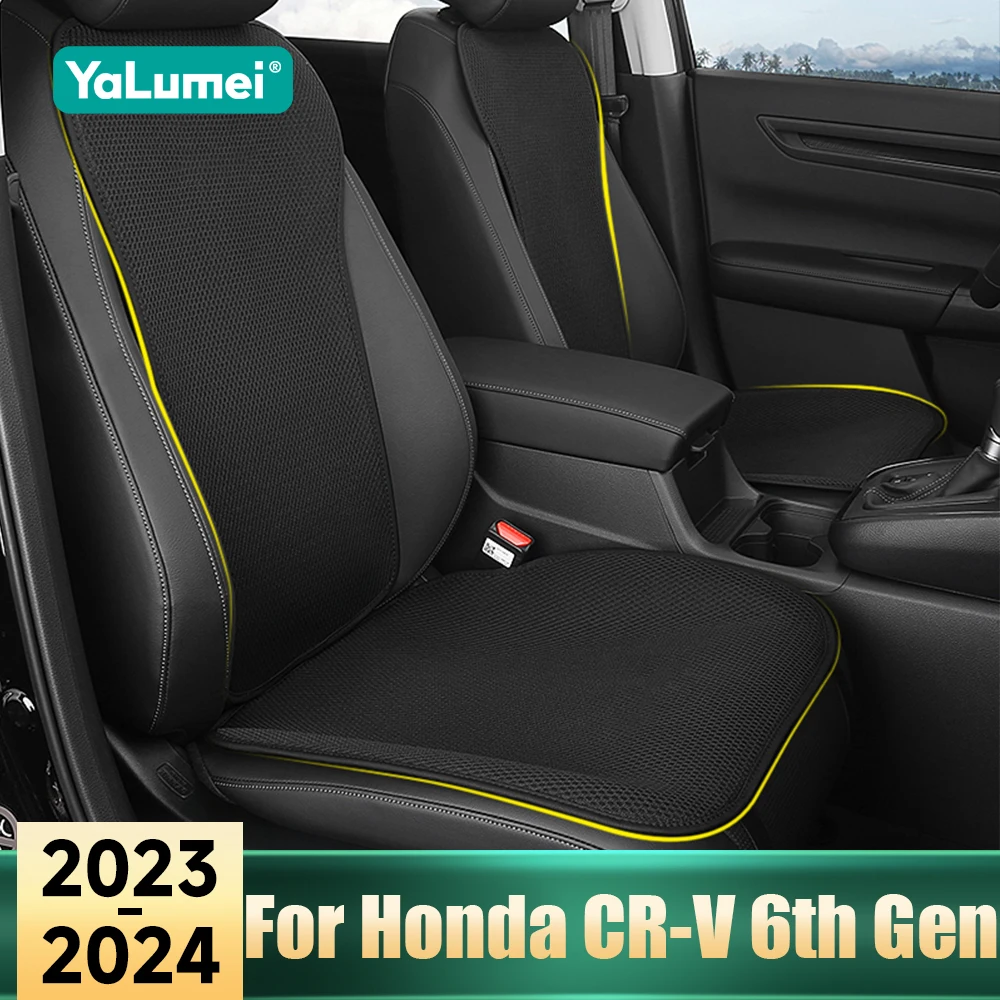 

For Honda CR-V CRV CR V 6th Gen 2023 2024 Car Breathable Ice Silk Seat Cover Four Seasons Seat Cushion Protector Pad Accessories
