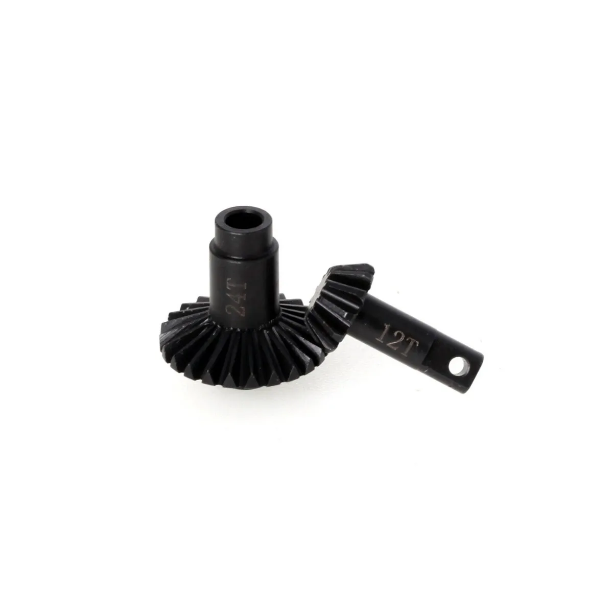 LCX Racing 1/18 RC Crawler Hard Steel Front Rear Axle Bevel Gear Set 24T-12T for Traxxas TRX4M Upgrades Parts Accessories