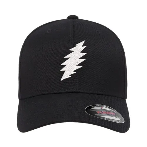 Grateful Dead SYF Bolt Embroidered Fitted Hat Black Navy Olive Red
