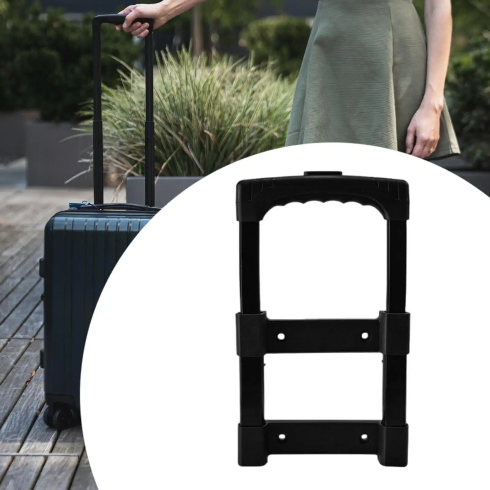 Luggage Handle Travel Suitcase Telescopic Handle Easy Installation Professional Spare Part Adjustable Height Sturdy Accessory