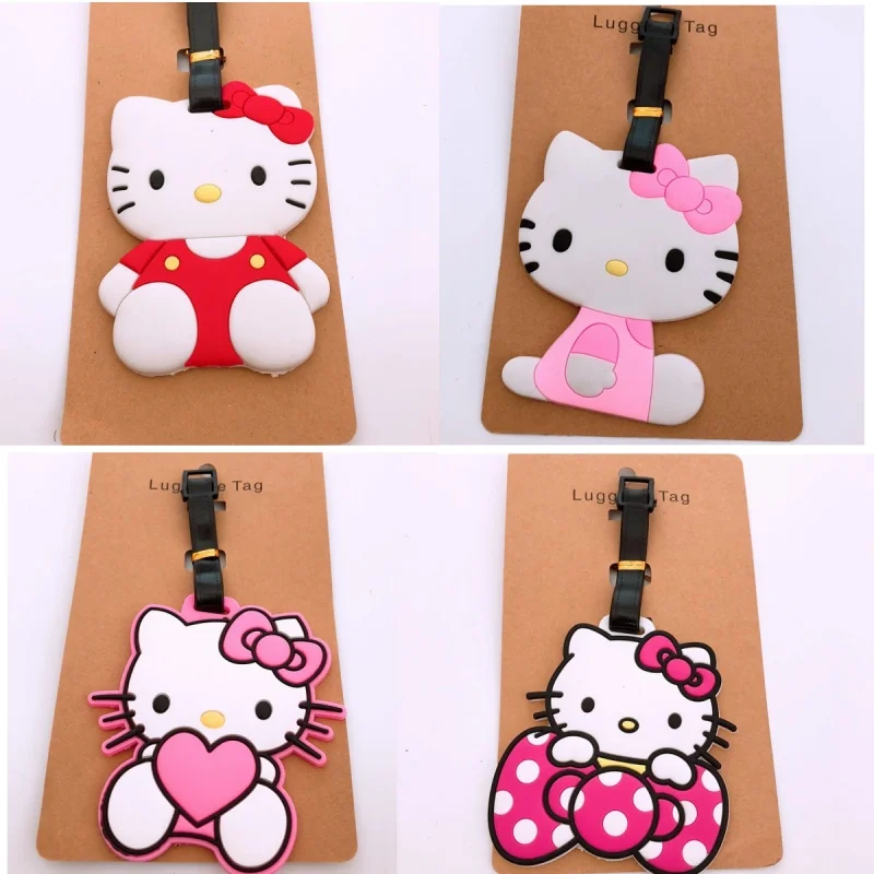 hello kitty cute luggage tag airplane travel accessories cute luggage tag travel boarding pass luggage identification pendant