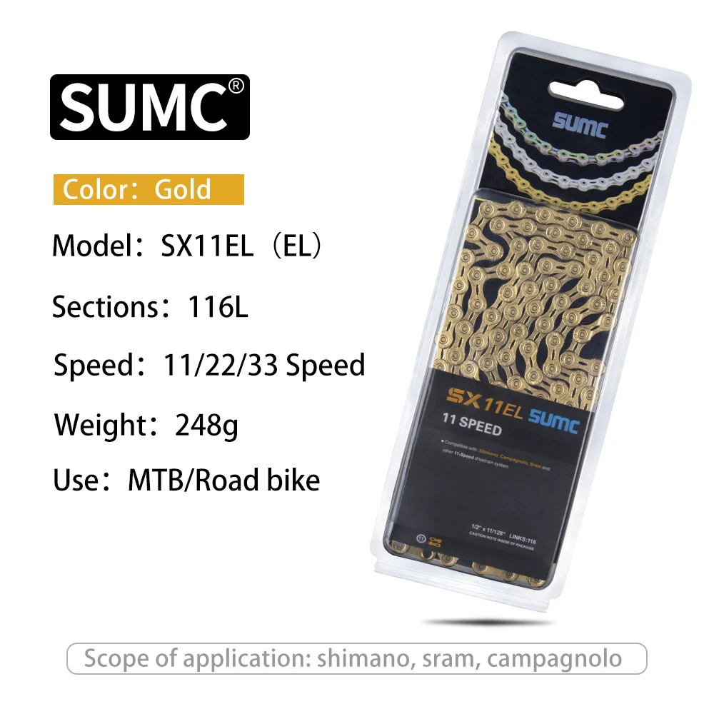 Bolany Fahrrad Kette 8 9 10 11 12 13 Geschwindigkeit Titan Gold Silber Regenbogen Mountain Road SUMC Bike Ketten Teile 116/126 Links