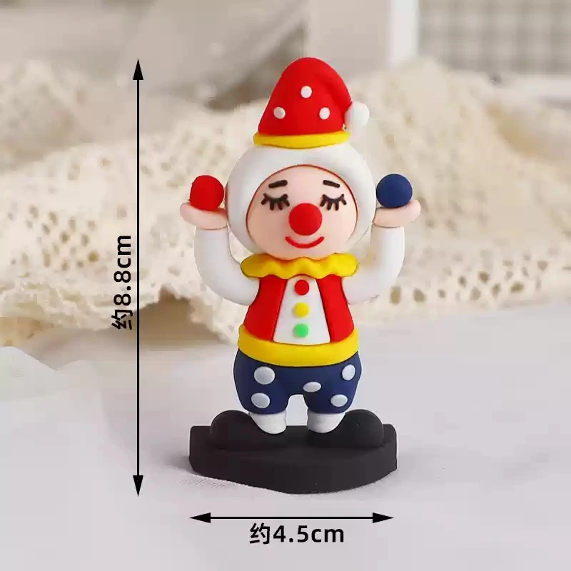 Baby Children's Happy Birthday Cake Topper Costume Circus Clown Elephant Party Dessert Card Dolls Cake Decoration Anniversary - Image 4