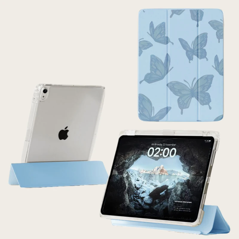 

Чехол для Ipad Pro 13 M4 12,9 A16 10 10-го поколения для Ipad Air 11 5 4 Mini 6 7 M2 M3 2025 Чехол Аксессуары с держателем для ручки