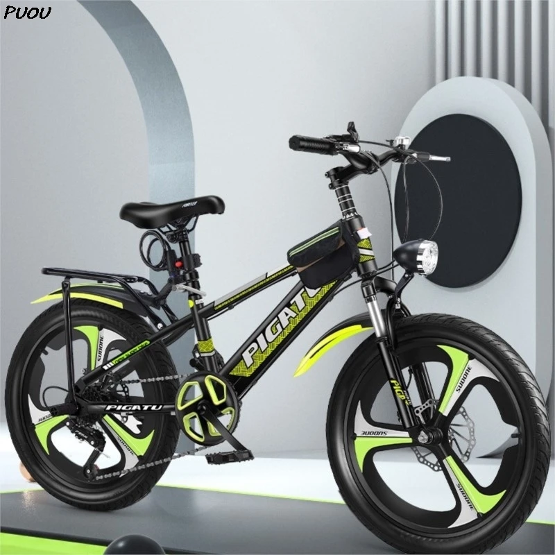PUOU Bicicleta de montaña para niños con engranajes Bicicleta para estudiantes de 20 pulgadas Bicicleta con engranajes de 22 pulgadas Bicicleta de montaña de 24 pulgadas Bicicleta para niños