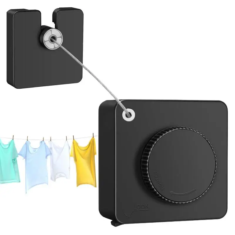 

Retractable Clothesline Outdoor Versatile Outdoor Wall Clothes Lines Stainless Steel Space-Saving 15.7Ft Rope String For