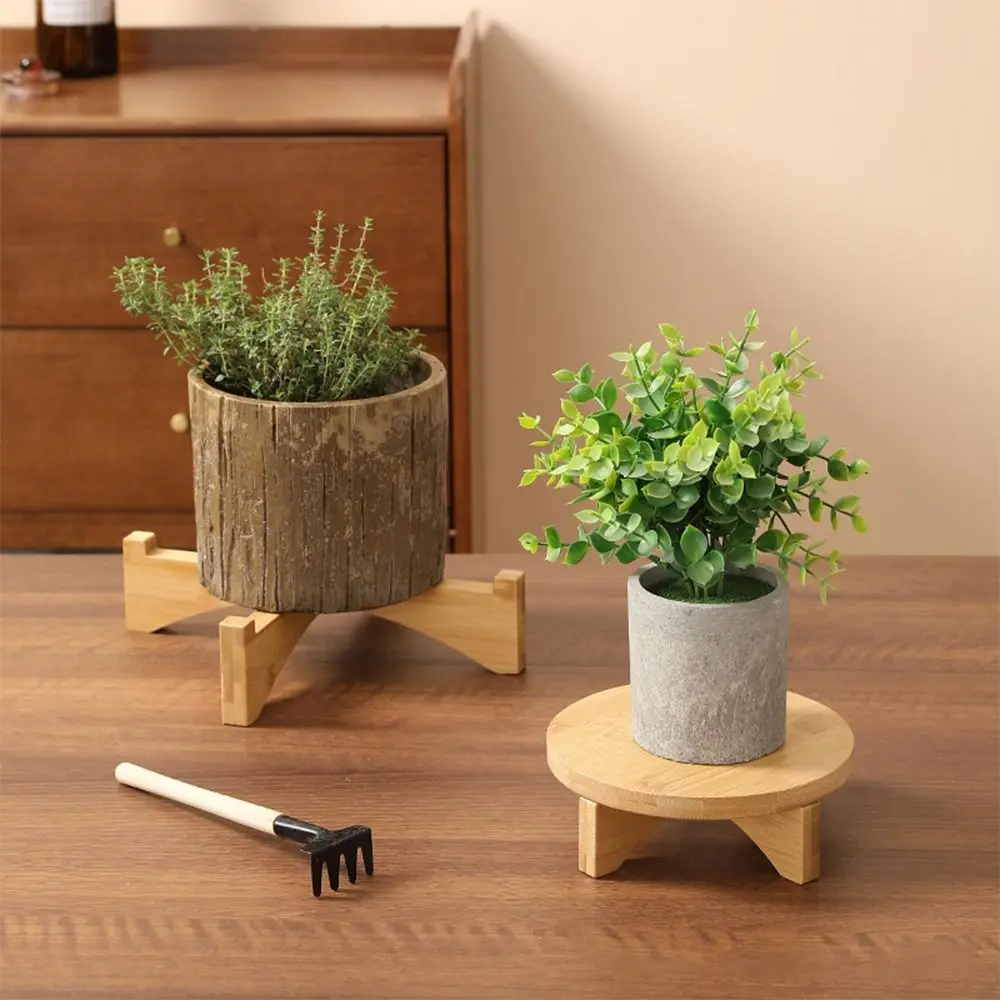 Wooden Bonsai Display Stand Home Decoration Gardening Supplies Flowerpot Holder Succulents Organization Floor-Standing