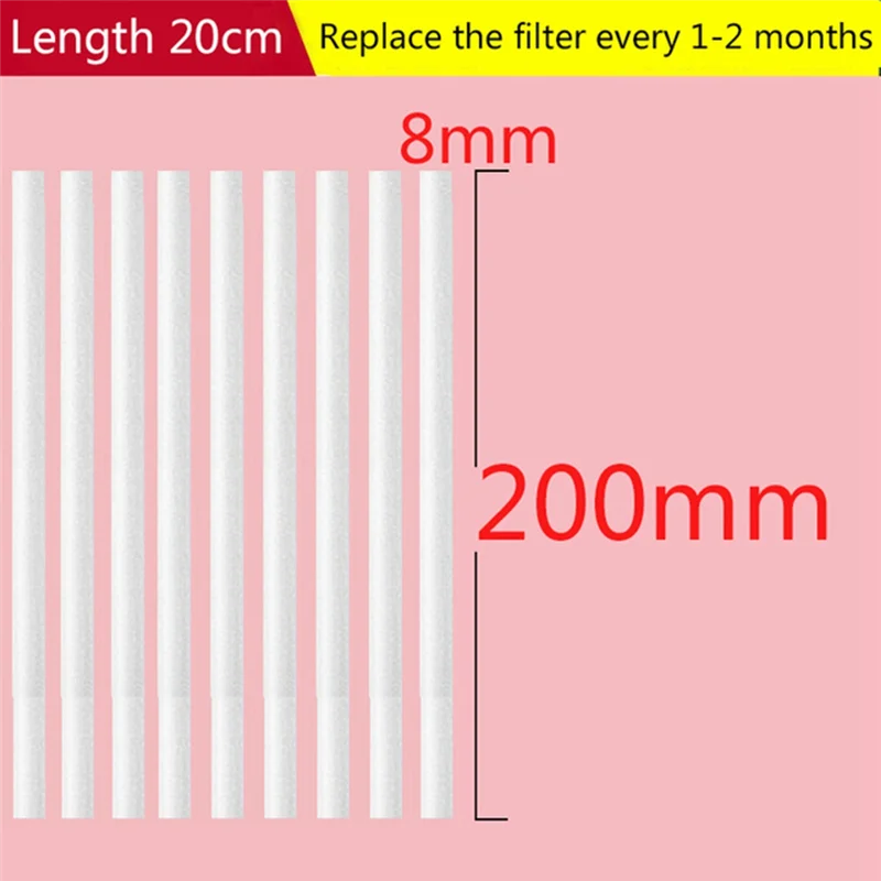 

200Pcs 8X200mm Large Humidifier Sponge Core Aroma Filter Atomizer Absorbent Cotton Swab Humidifier Filter Can Be Cut-A98U
