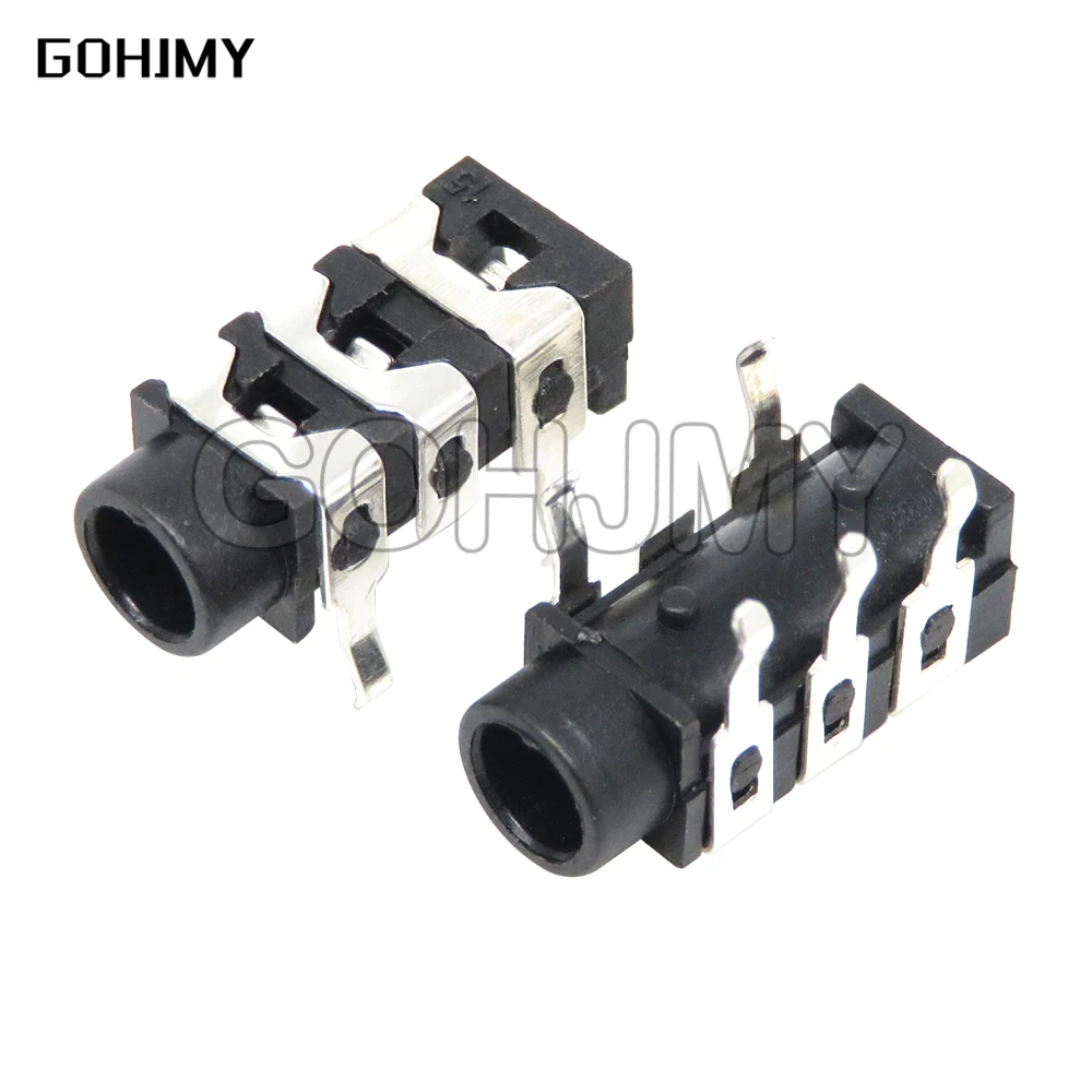 10PCS PJ-313 PJ313 5Pin 3.5mm DIP Female Audio Connector Stereo Black Headphone Jack